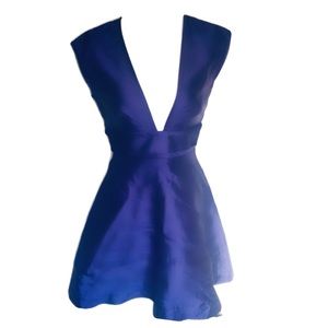 Cynthia Rowley brilliant indigo cocktail dress S2